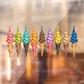 Eiscreme Thema - So Yummy! Fensteraufkleber (Blatt 2)