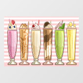 Eiscreme Thema - So Yummy! Fensteraufkleber (Blatt)