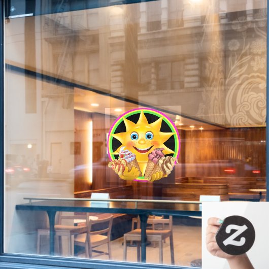 Eiscreme Thema - So Yummy! Fensteraufkleber (Café-Fenster)