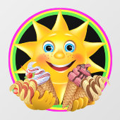 Eiscreme Thema - So Yummy! Fensteraufkleber (Blatt)