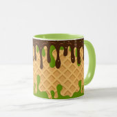 Eiscreme, triefend Matcha Choco Bliss, modern Tasse (VorderseiteRechts)