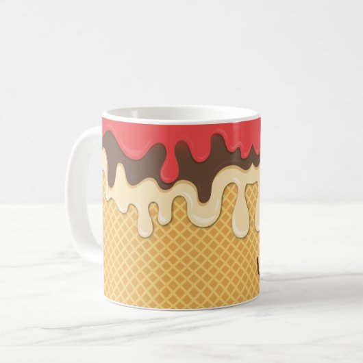 Eiscreme trinken Kaffee Tasse, Cup Kaffeetasse (Vorderseite Links)