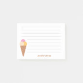 Eiscreme-Triple-Scoops Post-it Klebezettel (Vorderseite)