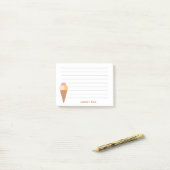 Eiscreme-Triple-Scoops Post-it Klebezettel (Auf Schreibtisch)