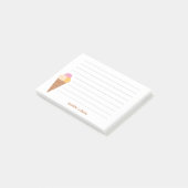 Eiscreme-Triple-Scoops Post-it Klebezettel (angewinkelt)