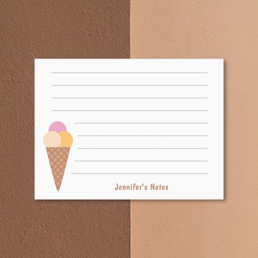 Eiscreme-Triple-Scoops Post-it Klebezettel