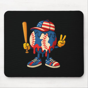 Eiscreme-Tropf-Baseball-Jungen Zurück zur Schule J Mousepad