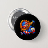 Eiscreme-Tropf-Baseball-Zeug Amerikanische Flagge Button (Vorne & Hinten)