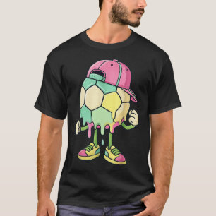 Eiscreme-Tropf-Fußball-Sport-Fußball-Tropf für Mäd T-Shirt