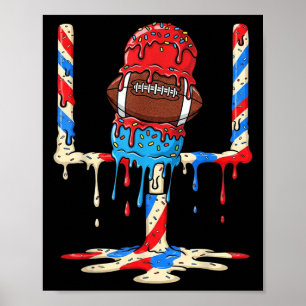Eiscreme-Tropf-Fußball-Torpfosten Fußball-Tropf Pa Poster