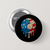 Eiscreme-Tropf-Fußball-Zeug 4. Juli Jungen Kinder  Button (Vorne & Hinten)