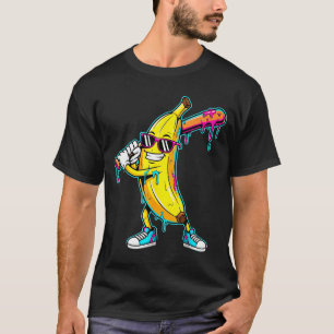 Eiscreme-Tropf-Grafik lustiges Farbspritzer-Design T-Shirt