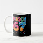 Eiscreme-Tropf-Mason Six Seven 6 7 Gen-Alpha-Slang Kaffeetasse (Links)