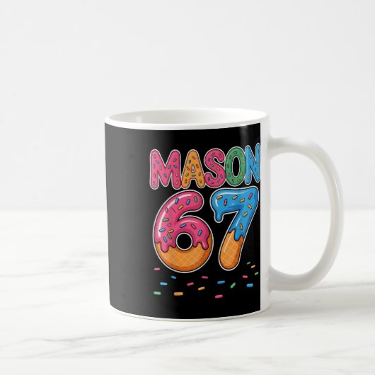Eiscreme-Tropf-Mason Six Seven 6 7 Gen-Alpha-Slang Kaffeetasse (Rechts)