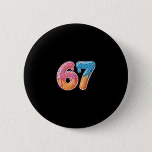 Eiscreme-Tropf-Sechs-Sieben-6-7-Meme-67 Button