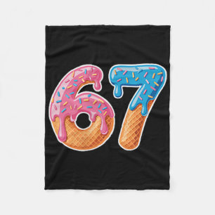 Eiscreme-Tropf-Sechs-Sieben 6 7 Meme 67 Fleecedecke