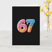 Eiscreme-Tropf-Sechs-Sieben 6 7 Meme 67  Karte (Gelbe Blume)