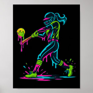 Eiscreme-Tropf Softll-Spieler Softll-Tropf Frauen Poster