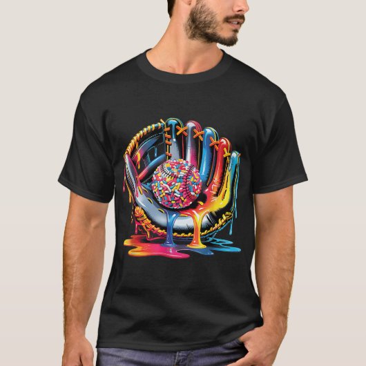 Eiscreme Tropfen Baseball Stuff Baseball Tropfen f T-Shirt (Vorderseite)