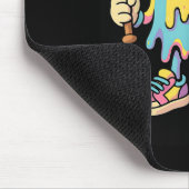 Eiscreme Tropfen Farbenfrohe Geist Baseball Spots  Mousepad (Ecke)