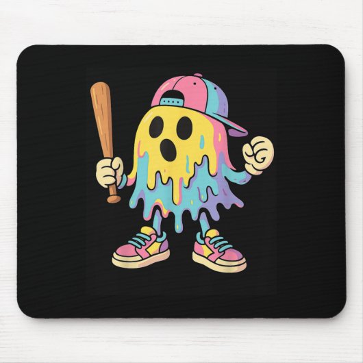Eiscreme Tropfen Farbenfrohe Geist Baseball Spots  Mousepad (Vorne)