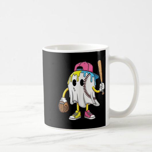 Eiscreme Tropfen Ghost Baseball Spots Baseball Tro Kaffeetasse (Rechts)