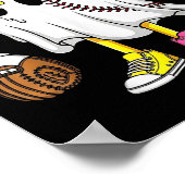 Eiscreme Tropfen Ghost Baseball Spots Baseball Tro Poster (Ecke)