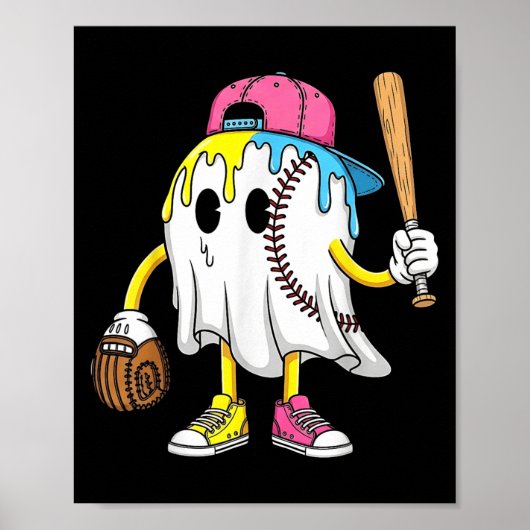 Eiscreme Tropfen Ghost Baseball Spots Baseball Tro Poster (Vorne)