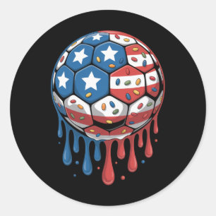 Eiscreme-Tropfen Männer Frauen Spiel Amerikanisch Runder Aufkleber