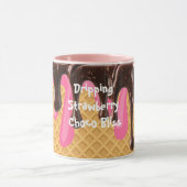Eiscreme,Tropfende Erdbeer-Schoko-Wonne Tasse (Zentrum)
