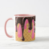 Eiscreme,Tropfende Erdbeer-Schoko-Wonne Tasse (Links)