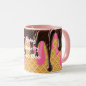 Eiscreme,Tropfende Erdbeer-Schoko-Wonne Tasse (VorderseiteRechts)