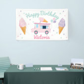 Eiscreme Truck & Cones Geburtstagsparty Banner (Messeveranstaltung)