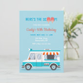 Eiscreme Truck Geburtstagspartei Einladung (Stehend Vorderseite)