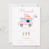 Eiscreme Truck Geburtstagspartei Einladung (Vorderseite)