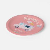 Eiscreme Truck Geburtstagspartei Pappteller (Schrägansicht)