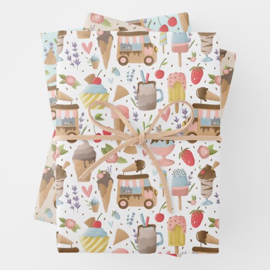 Eiscreme Truck Geschenkwrap Geschenkpapier Set (Beispiel)
