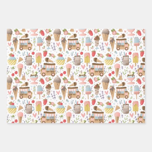 Eiscreme Truck Geschenkwrap Geschenkpapier Set (Vorderseite)