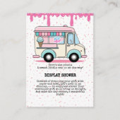 Eiscreme Truck Scoop Sprinkles Babydusche Begleitkarte (Vorderseite)