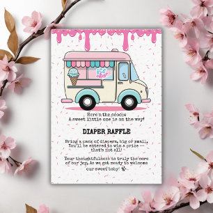 Eiscreme Truck Scoop Sprinkles Babydusche Begleitkarte