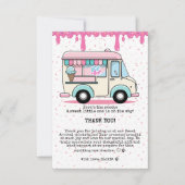 Eiscreme Truck Scoop Sprinkles Babydusche Dankeskarte (Vorderseite)
