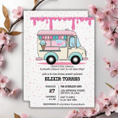 Eiscreme Truck Scoop Sprinkles Babydusche Einladung