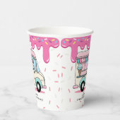 Eiscreme Truck Scoop Sprinkles Babydusche Pappbecher (Rechts)