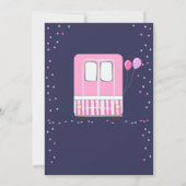 Eiscreme Truck Sweet Time Pink Girl Geburtstag Einladung (Rückseite)