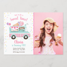 Eiscreme Truck Sweet Time Pink Girl Geburtstag