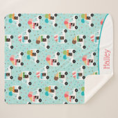 Eiscreme Trucks Sprinkles Girls Personalisiert Sherpadecke (Vorderseite (Horizontal))
