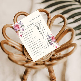 Eiscreme über oder unter der Brautparty-Spielkarte Ankündigung