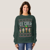 Eiscreme Ugly Christmas Sweater Sweatshirt (Vorne ganz)
