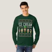 Eiscreme Ugly Christmas Sweater T-Shirt (Vorne ganz)