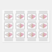 Eiscreme-Umhüllungspapier - Set von 3 Geschenkpapier Set (Vorderseite)